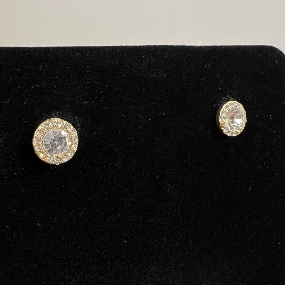 Kate Spade Circle Halo Stud Earrings, Gold Tone - Picture 3 of 6